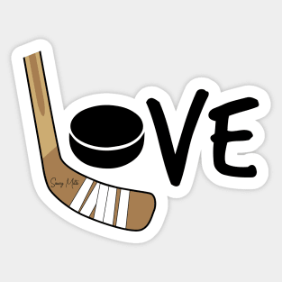 Love Hockey Color Sticker